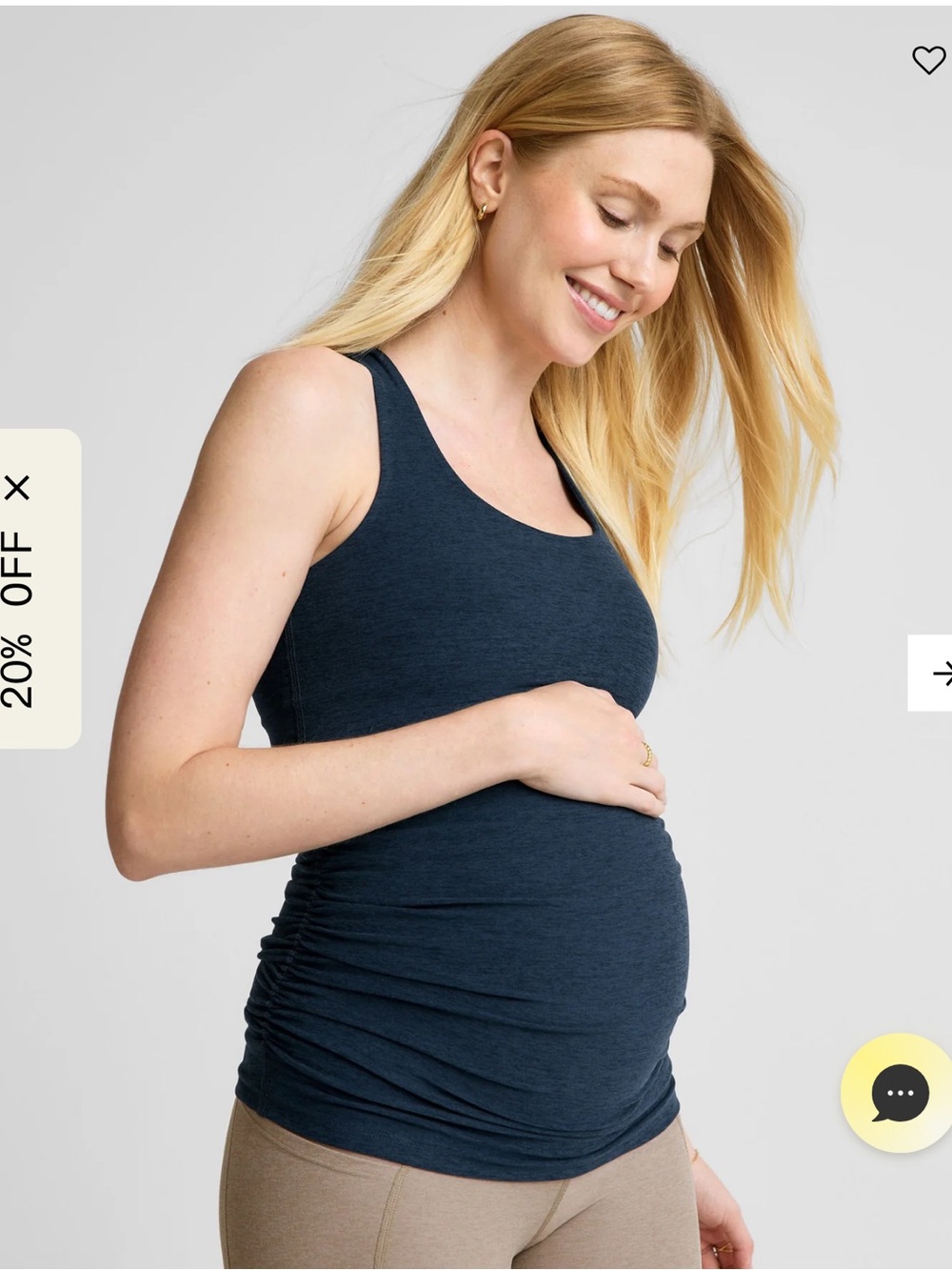 Beyond the Bump Navy Racerback Tank Tops- featherweight and Spacedye